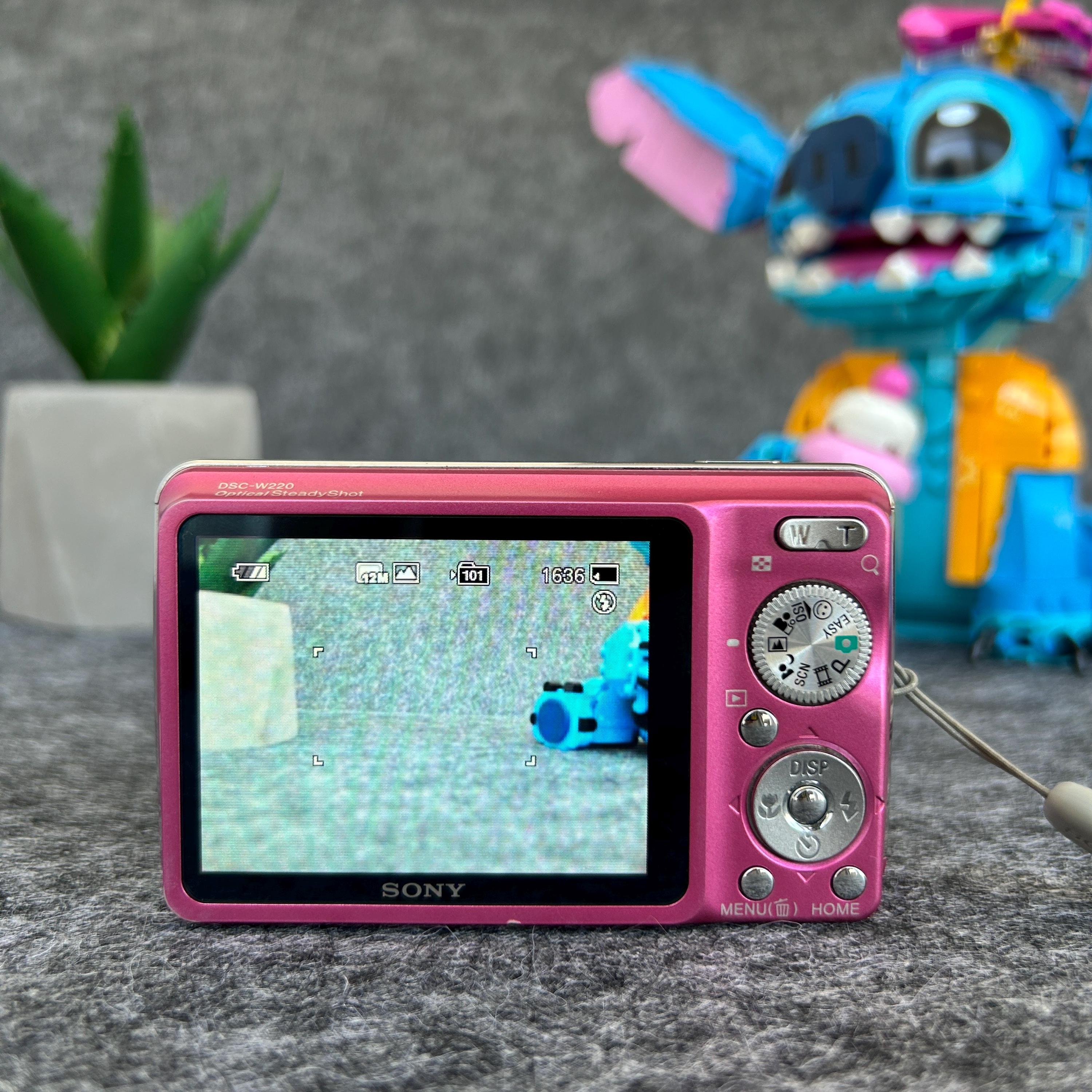 Pink Sony Cybershot DSC-W220 12.1MP Digital Camera With
