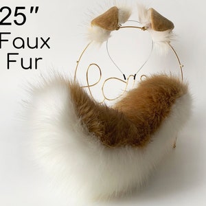 Schäferhund Schwanz und Ohren Set Shiba Inu Hund Ohren und Schwanz Set Hundeschwanz Tier Cosplay Petplay Welpen Schwanz und Schwanz Set Welpen Schwanz und Ohr Set