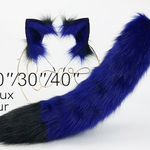 Realistische nepbont vos oor en staart set anime cosplay wolf oor en staart set kat oor en staart kitten staart en oor set petplay kittenplay oor
