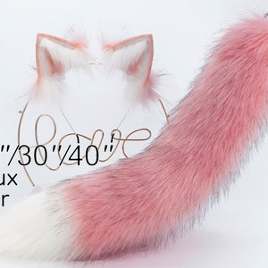 Realistische nepbont vos oor en staart set anime cosplay wolf oor en staart set kat oor en staart kitten staart en oor set petplay kittenplay oor