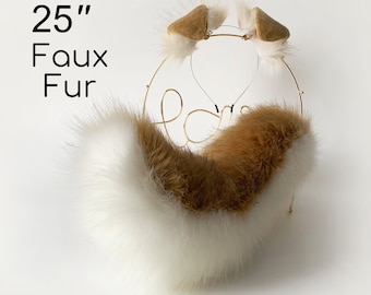 Shepherd dog tail and ear set Shiba Inu dog ear and tail set dog tail animal cosplay petplay puppy ear and tail set puppy tail and ear set