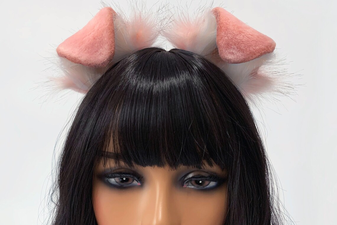 Pink realistic dog ear headband puppy ear cosplay ear anime Etsy