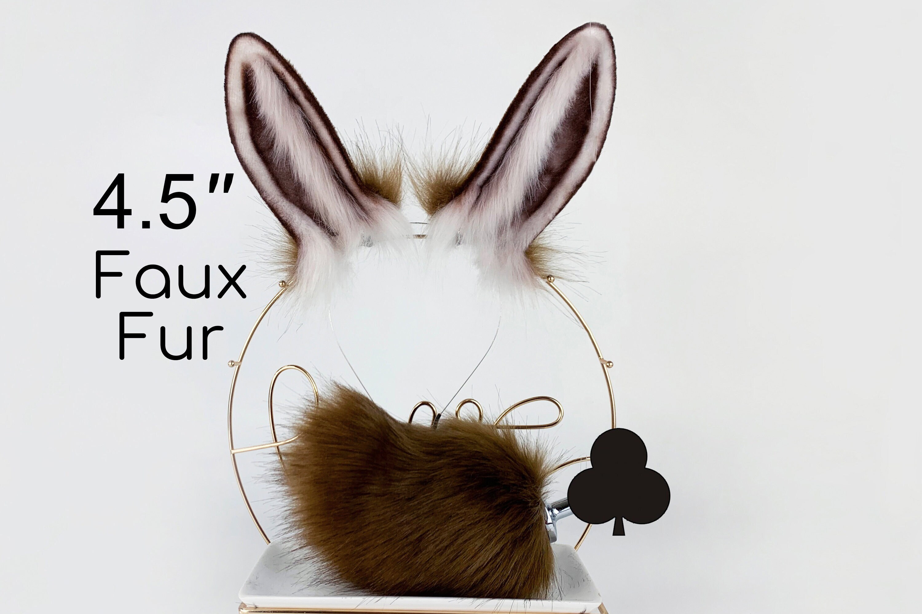 Brown Realistic Bunny Ear and Tail Set Rabbit Ear and Tail Set Etsy