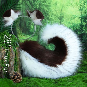 coffee white Shepherd dog tail and ear set Shiba Inu dog ear and tail set dog tail animal cosplay petplay puppy ear and tail set puppy tail