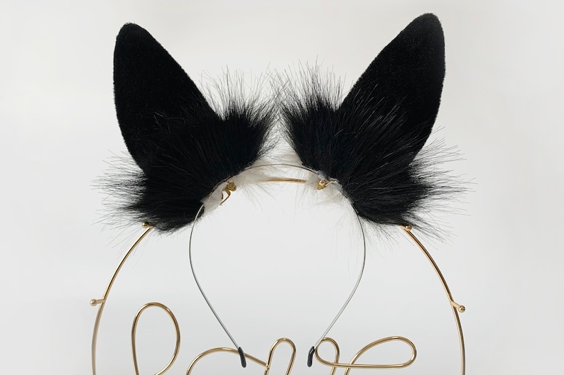 Black White Realistic Bunny Ear and Tail Set Rabbit Ear and Etsy