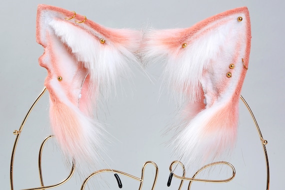 Set di coda di orecchie per cosplay, cane, peluche, animale, volpe, gatto, lupo, regolabile, per Halloween, feste, Lolita, cosplay, sexy (coda bianca e viola
