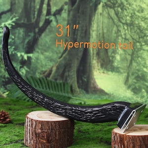 Super Motion Silicone Tail base, 22 inch Realistic Swinging Furry Tail, Animal Cosplay Costume Hypermotion Silicone Tail kemonomimi therian