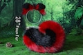 Black red shepherd dog tail and ear set Shiba Inu dog ear and tail animal cosplay petplay puppy ear and tail set kemonomimi puppy therian