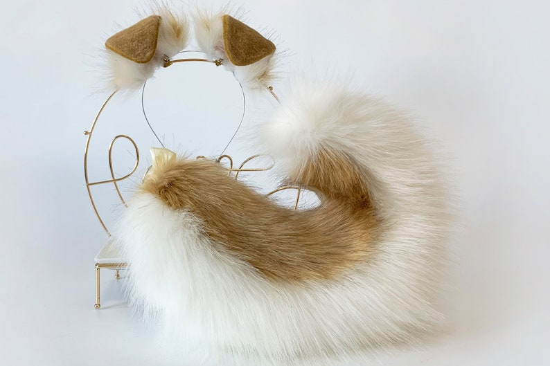 Shepherd dog tail and ear set Shiba Inu dog ear and tail set dog tail animal cosplay petplay puppy ear and tail set puppy girl kemonomimi image 2