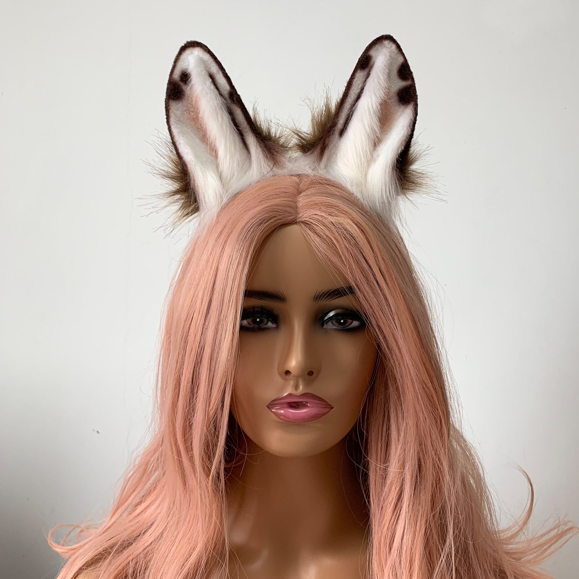 Gogogmee Hasenohren Haarreif - Kuschelweiches Stirnband Für Mädchen In Grau-Rosa