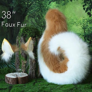 Blonde puppy oor en staart set puppy kemonomimi nepbont herdershond staart en oor Shiba Inu hond oor en staart set dierlijke cosplay puppy spelen