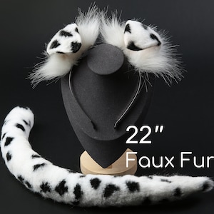Spot dalmatiër oor en staart set gevlekte hond oor en staart set puppy oor anime cosplay petplay puppy staart en oor herdershond Halloween cadeau
