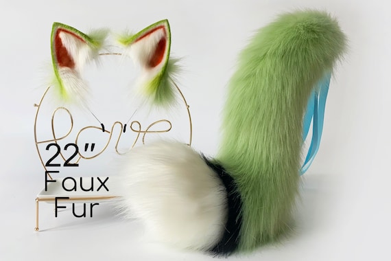 Furry tail faux fur - Gem