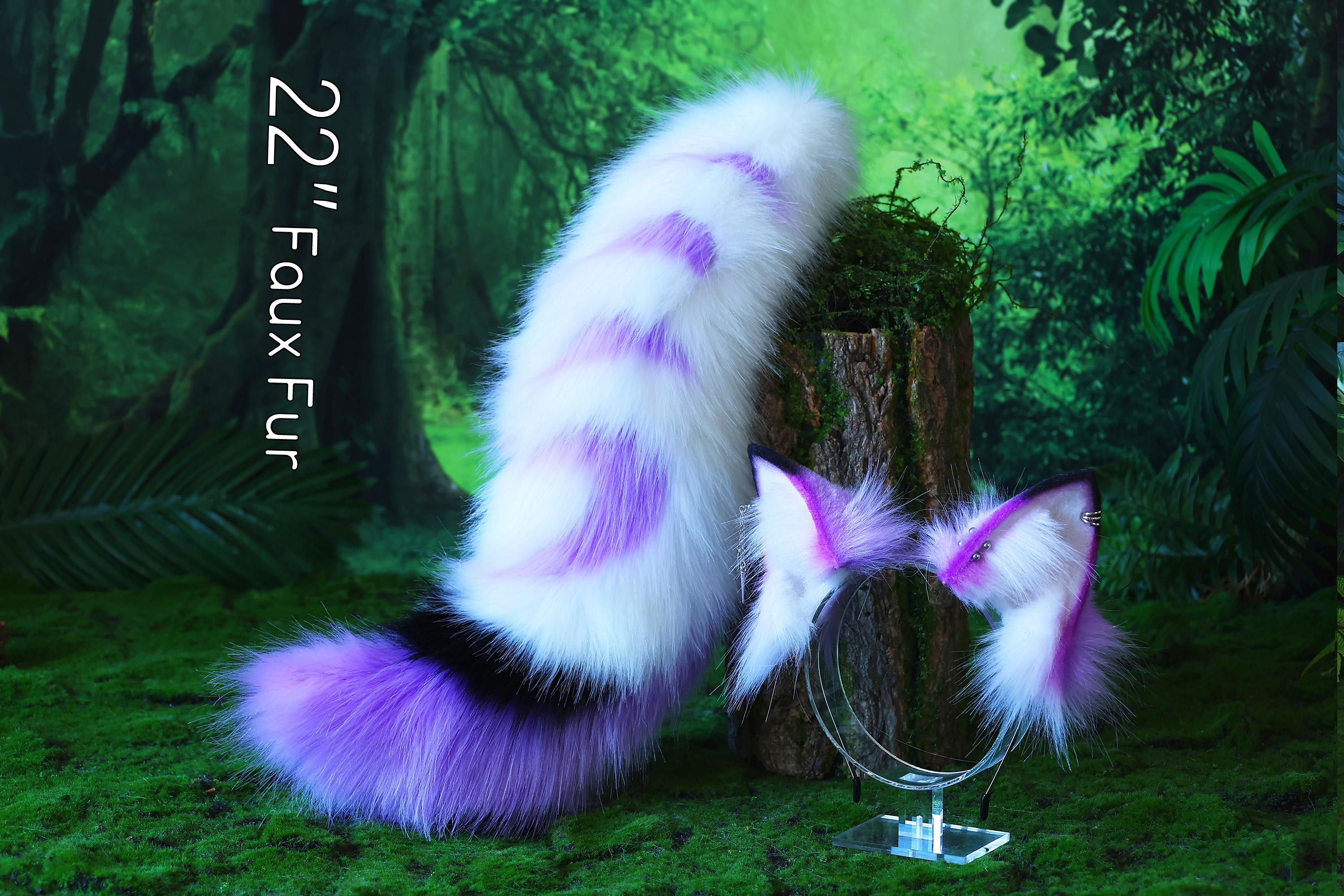 Purple and Black Cosplay Costume with Tail Anime FAIRY TAIL Gray Fullbuster Cosplay Costume Purple Long  main image 4