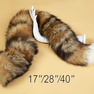 Real fox fur fox tail cosplay wolf tail cat tail kitten tail petplay tail kittenplay tail anime cosplay tail furry tail soft animal tail