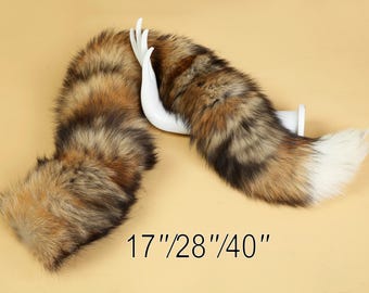 Cola de zorro de piel real, cola de lobo para cosplay, cola de gato, cola de gatito, cola para juego de mascotas, cola de juego de gatitos, cola de cosplay de anime, cola peluda, cola de animal suave