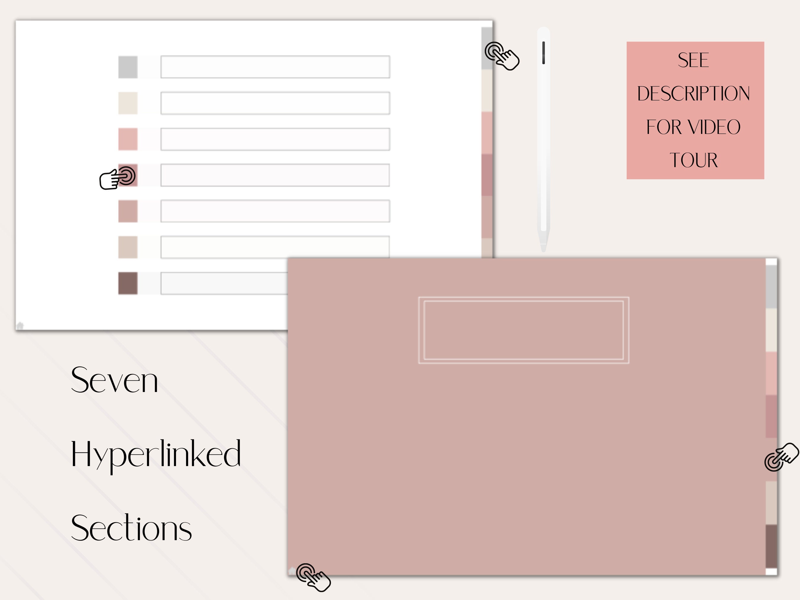 Hyperlinked Digital Notebook for iPad | Goodnotes Horizontal Notebook ...