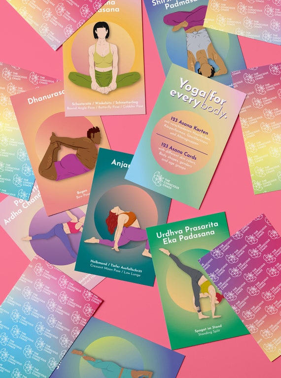 1 Book 1 Poster PREORDER ||| Yoga for everybody set 123 Asana Cards