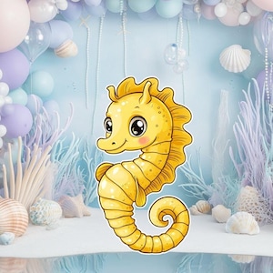 Under The Sea Cutout Big Decor, Ocean Big Decor, Ocean Theme Birthday, Under The Sea Decoration, Sea Animals Props, Birthday Stand Up Prop