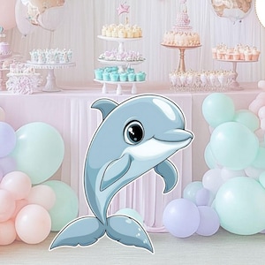 Under The Sea CutOut Big Decor, Ocean Theme Birthday Party Cutout, Sea Animals Cutouts, Birthday Party Stand Up Prop, Digital Download