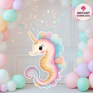 Under the Sea Party Cutouts: Ocean Theme Decorations (Digital Download