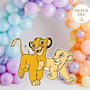 Lion King CutOut, Simba Party Decor, Lion King Theme Party Decoration, Birthday Party, Stand Up Prop, Digital Download