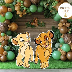 Lion King Cutout, Baby Simba Decor, Lion King Themed Party Decoration Birthday Party, Baby Shower Stand Up Prop, Digital Download