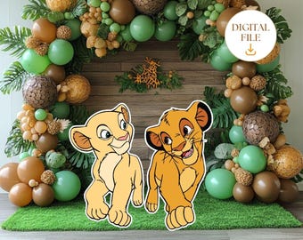Lion King Cutout, Baby Simba Decor, Lion King Themed Party Decoration Birthday Party, Baby Shower Stand Up Prop, Digital Download