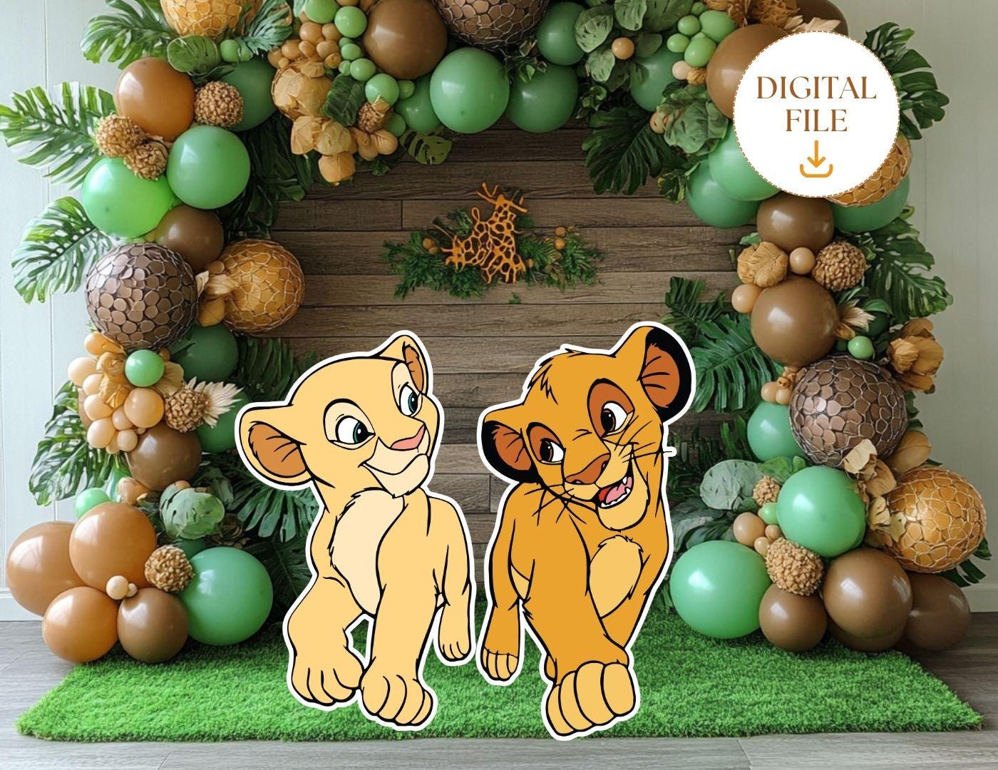 Lion King Cutout, Baby Simba Decor, Lion King Themed Party Decoration Birthday Party, Baby Shower Stand Up Prop, Digital Download