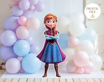 Anna Cutout, Frozen Cutouts, Frozen Party Decoration, Frozen Birthday Party, Elsa Cut Out, Olaf Cutout, Frozen Characters Stand Up Prop