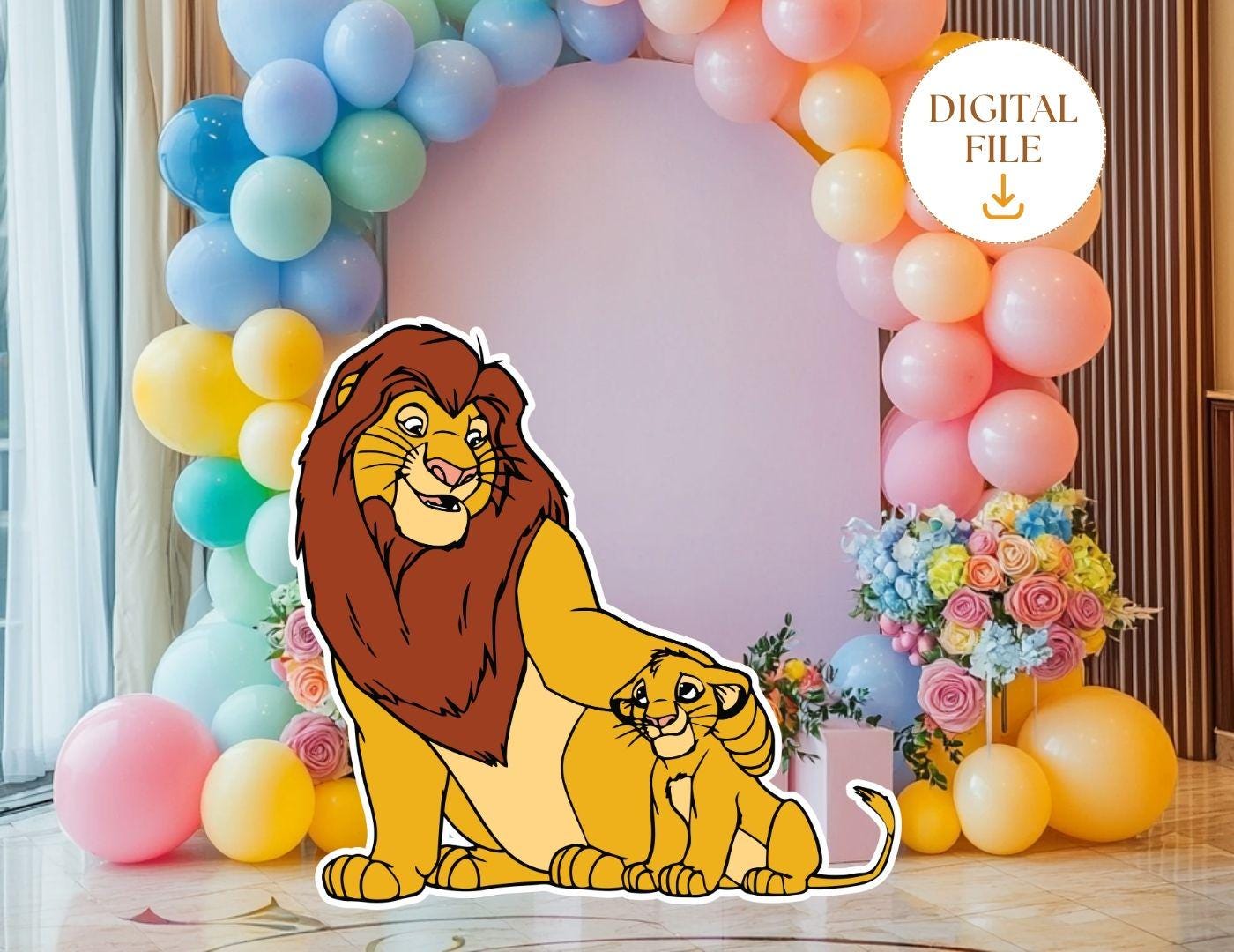 Lion King Cutout, Baby Simba Decor for Party, Lion King Simba Party ...