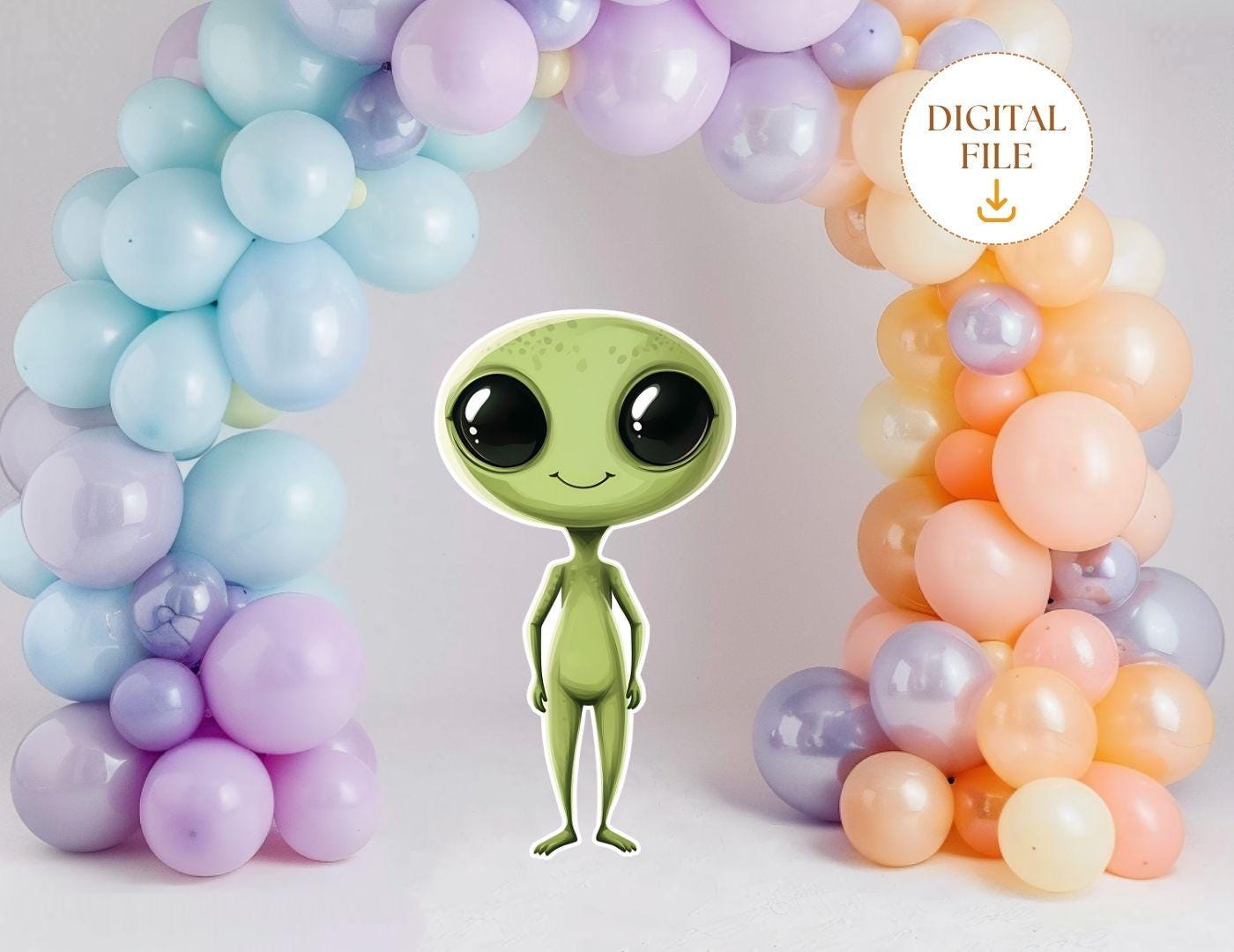 Space Theme Party Cutouts, Alien Big Decor, Outer Space Party Cutouts, Astronaut Galaxy Rocket Baby Shower, Birthday Party Digital Download