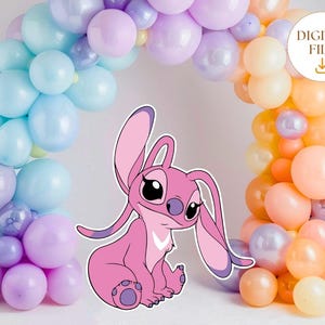 Angel Lilo and Stitch Cutout, Lilo and Stitch Big Decor, Birthday Party Decoration Baby Shower Stand Up Prop, Digital Download
