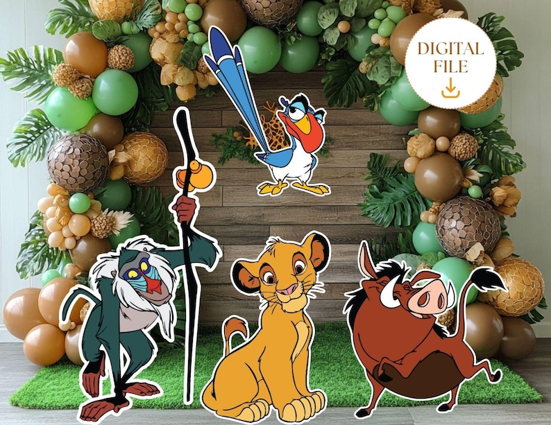 Lion King Cutout Bundle, Simba Lion King Birthday Party Decoration ...