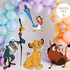 Lion King Cutout Bundle, Simba Lion King Birthday Party Decoration, Lion King Theme Baby Shower, Stand Up Prop, Digital Download