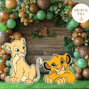 Lion King Cutout, Simba Party Decor, Lion King Theme Party Decoration, Birthday Party, Stand Up Prop, Digital Download