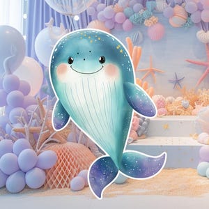OCEAN BIG DECOR Cutout Under the sea Party Decorations Under the Sea Birthday Props Sea Animal Cut Outs Instant Download printable