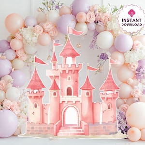 Schloss Ausschnitt, Prinzessin Schloss Ausschnitt Dekor, Prinzessin Party Dekoration, Schloss Kulisse Stand Up Prop, digitaler Download