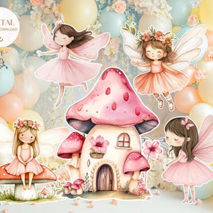 Fata Grande Decorazione Ritagli Pacchetto Carino Fata Compleanno Fata Festa Decorazione Fata Floreale Principessa Fata Festa Compleanno Ritagli Download Immediato