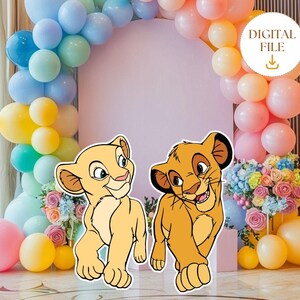 Lion King Cutout, Baby Simba Decor, Lion King Themed Party Decoration Birthday Party, Baby Shower Stand Up Prop, Digital Download