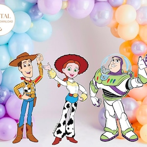 Paquete de recortes de Toy Story, utilería de stand de Toy Story, decoración recortable, accesorios de personajes de Toy Story, decoración de fiesta de Toy Story, descarga digital
