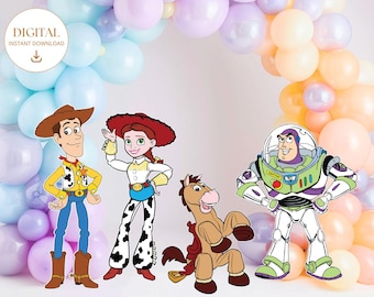 Toy Story CutOut, Toy Story Cutout Decor, Buzz Toy Story Party Decoration Theme, Birthday Party Stand Up Prop, Digital Download