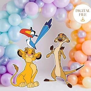 Lion King Cutout, Simba Party Decor, Lion King Theme Party Decoration, Birthday Party, Stand Up Prop, Digital Download