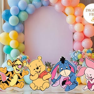 Baby Winnie The Pooh Bundle Cutout, Winnie And Friends, Party Decoration Baby shower Pooh Birthday Party Stand Up Prop Digital Download