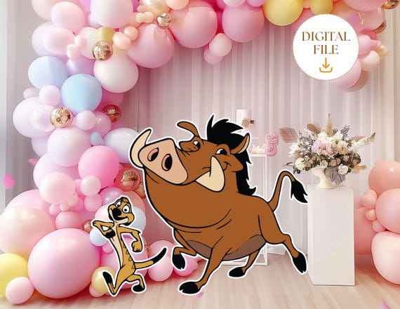 Pack De 6 Máscaras De Cartón De El Rey León, Incluye Simba, Timón Y Pumbaa, Ideales Para Fiestas Infantiles Y Cumpleaños Temáticos
