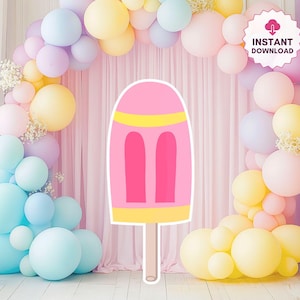 Ice Cream CutOut, Candyland Cutout Decor, Sweet Cut Outs, Baby Shower Decoration Theme Birthday Party Stand Up Prop, Digital Download