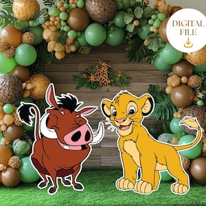 Lion King Cutout, Simba Cutout Decor, Lion King Theme Party Decoration, Birthday Party Baby Shower Stand Up Prop, Digital Download