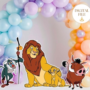 Lion King Cutout Bundle, Simba Lion King Birthday Party Decoration, Lion King Theme Baby Shower, Stand Up Prop, Digital Download