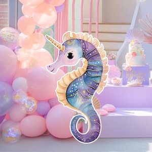 Under The Sea Cutout Big Decor, Ocean Big Decor, Ocean Theme Birthday, Under The Sea Decoration, Sea Party Props, Birthday Stand Up Prop