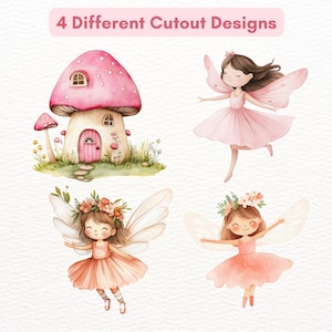 Fairy Big Decor Cutout Bundle Cute Fairy Birthday Fairy Party Decoration Floral Fairy Princess Fairy Birthday Party Cutouts Instant Download